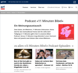 Podcasts-Gottesdienst «11-Minuten-Bibel» auf ERF-Medien.ch