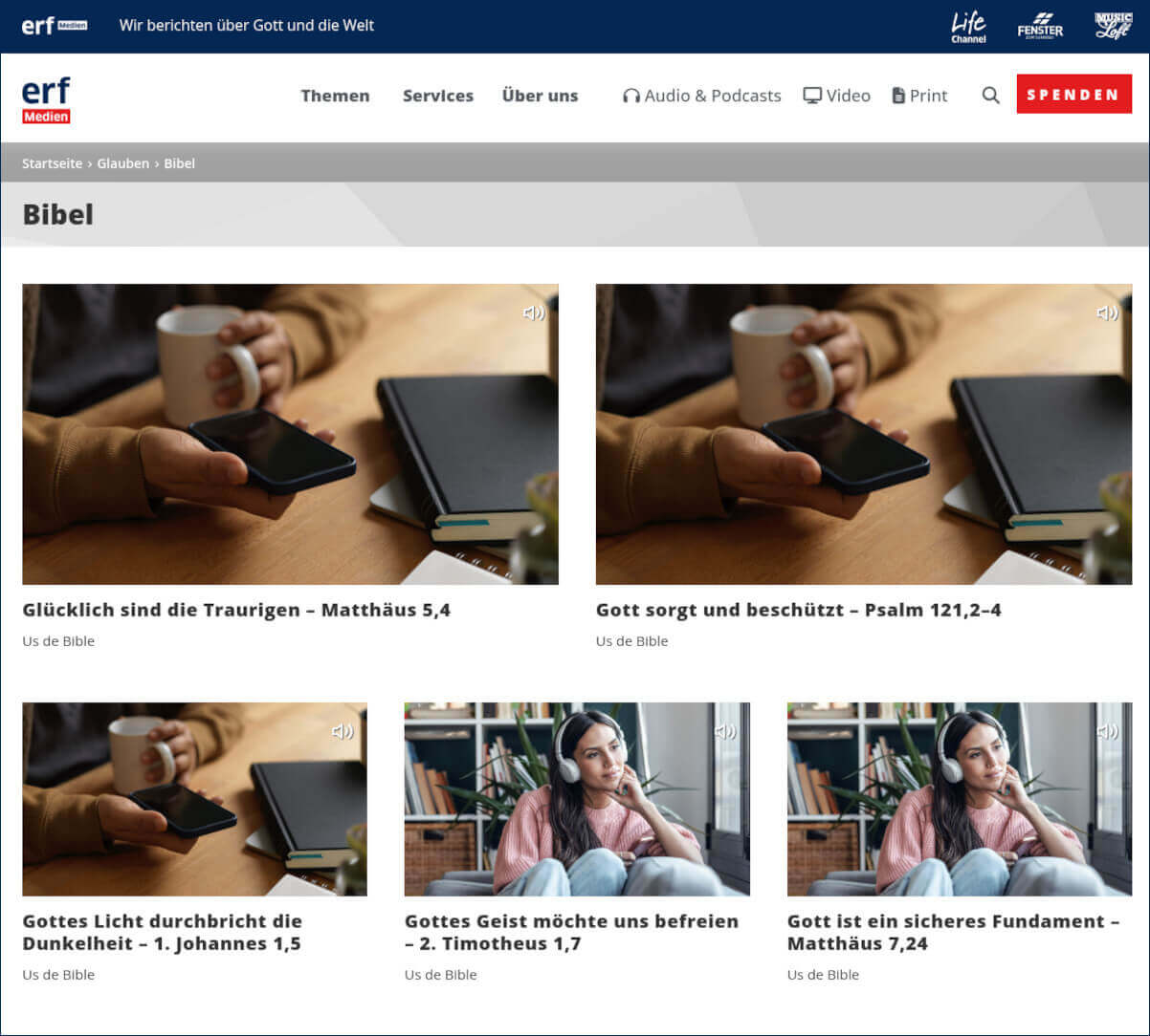 Die Bibel lesen und verstehen - ERF-Medien.ch: Radio- und TV-Beiträge