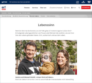 Radiobeiträge, Podcast, Thema Lebenssinn auf ERF-Medien.ch