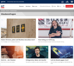 Christlicher Glaube entdecken und erleben - Radio- und TV-Beiträge von ERF-Medien.ch