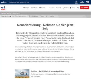 Radiobeiträge Podcast zum Thema private und berufliche Neuorientierung auf ERF-Medien.ch